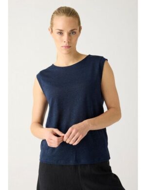 KnowledgeCotton Apparel Shirt VIOLET aus Bio-Leinen