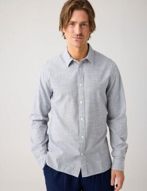 KnowledgeCotton Apparel Streifenhemd DUNE regular aus Bio-Baumwolle