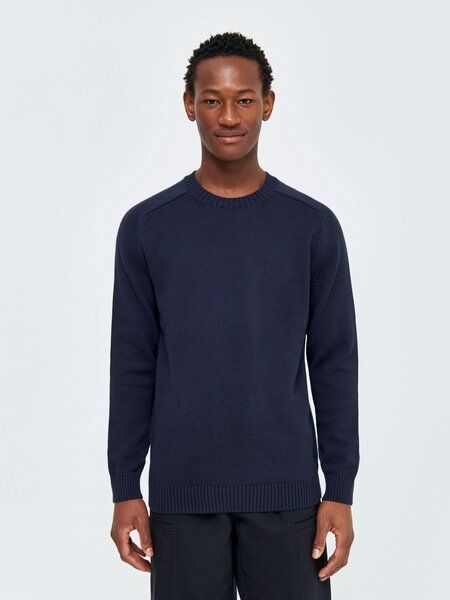 KnowledgeCotton Apparel Strickpullover CREW NECK aus Bio-Baumwolle KnowledgeCotton Apparel Strickpullover CREW NECK aus Bio-Baumwolle