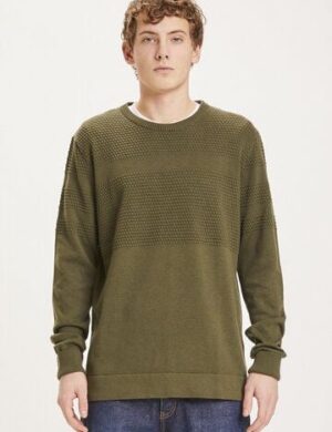 KnowledgeCotton Apparel Strickpullover FIELD Bobble Knit aus Bio-Baumwolle