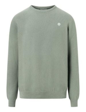 KnowledgeCotton Apparel Strickpullover - FIELD pique badge - aus Bio-Baumwolle