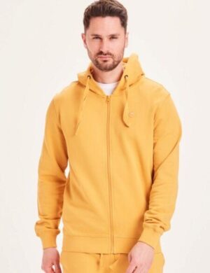 KnowledgeCotton Apparel Sweatjacke - Zip hood basic badge sweat- aus Biobaumwolle
