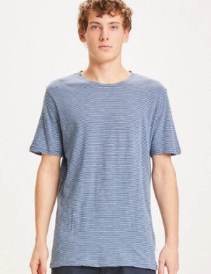 KnowledgeCotton Apparel T-Shirt - ALDER narrow striped tee - aus Bio-Baumwolle