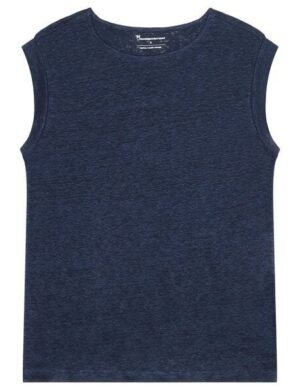 KnowledgeCotton Apparel T-Shirt Loose Fold Up Linen