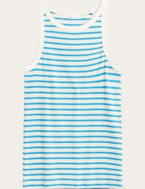 KnowledgeCotton Apparel Tanktop - Striped racer rib top - aus Bio-Baumwolle
