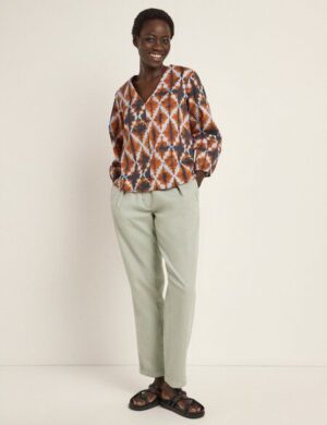 LANIUS Bluse mit Kräuseln (GOTS) aus Bio-Baumwolle