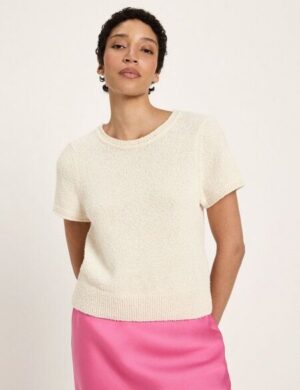 LANIUS Boucle Kurzarmpullover