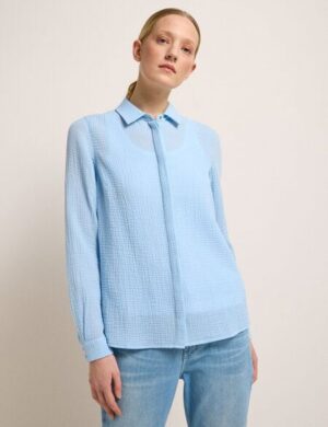 LANIUS Hemdbluse mit Struktur aus Bio-Baumwolle