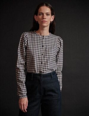 LANIUS Karo Bluse aus Bio-Baumwolle & LENZING ECOVERO
