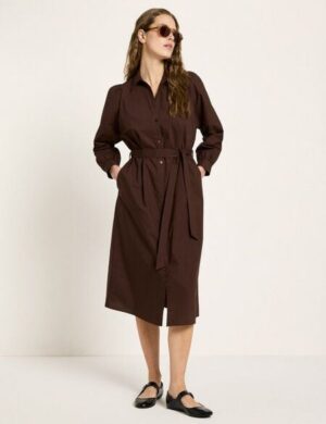 LANIUS Kleid mit Kräuseln (GOTS) aus Bio-Baumwolle