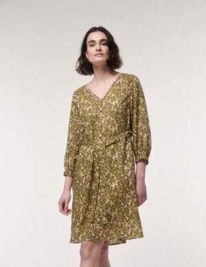 LANIUS Kleid Print Flower Field aus TENCEL