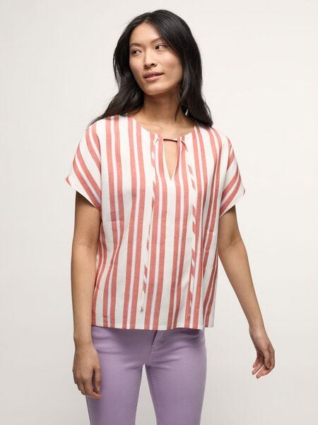 LANIUS Kurzarmbluse aus Leinen mit TENCEL & ECOVERO LANIUS Kurzarmbluse aus Leinen mit TENCEL & ECOVERO