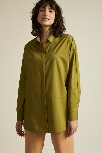 LANIUS Lange Bluse GOTS aus Bio-Baumwolle LANIUS Lange Bluse GOTS aus Bio-Baumwolle