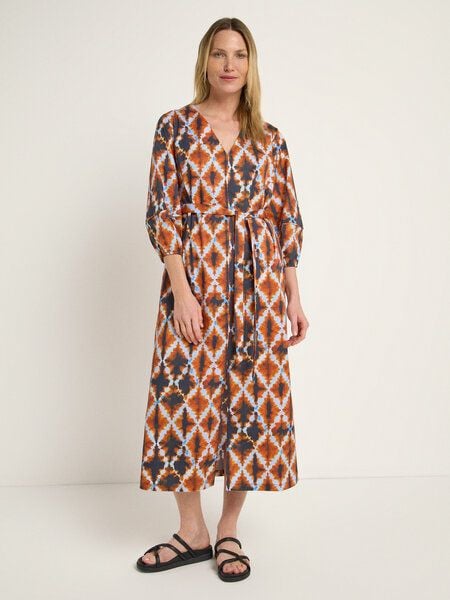 LANIUS Midikleid mit Schlitz, batik LANIUS Midikleid mit Schlitz, batik
