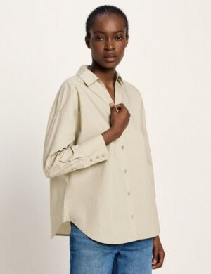 LANIUS Oversize Hemdbluse (GOTS) aus Bio-Baumwolle