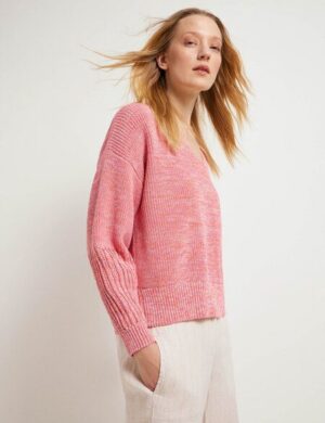 LANIUS Pullover mit Strukturdetails aus Bio-Baumwolle