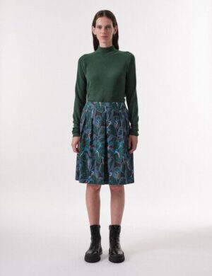 LANIUS Rock mit Falten aus Bio-Baumwolle