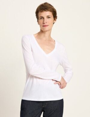 LANIUS Shirt mit V-Ausschnitt (GOTS) aus Bio-Baumwolle