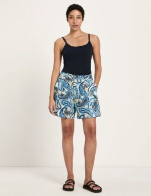 LANIUS Shorts mit Paisley-Print aus Bio-Leinen