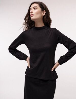 LANIUS Smock Kragenshirt aus Bio-Baumwolle