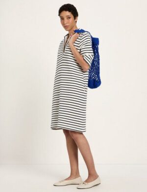 LANIUS Streifenkleid (GOTS) aus Bio-Baumwolle