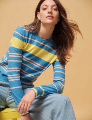 LANIUS Streifenpullover aus Bio-Baumwolle