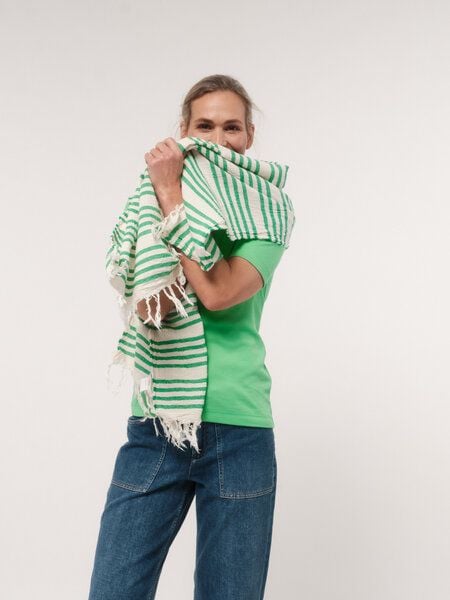 LANIUS Streifenschal aus recycelter Baumwolle und Bio-Baumwolle LANIUS Streifenschal aus recycelter Baumwolle und Bio-Baumwolle