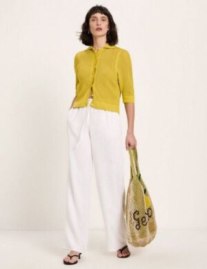 LANIUS Strickjacke kurzarm (GOTS) aus Bio-Baumwolle