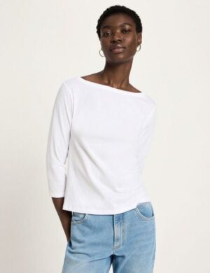 LANIUS U-Boot Shirt mit 3/4 Arm (GOTS) aus Bio-Baumwolle