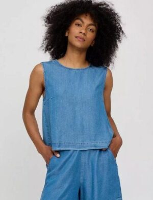 Mazine Top im Denim Look – aus Lyocell