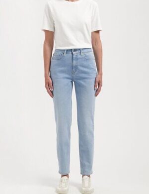 MUD Jeans Damen Jeans Mams High Tapered – Light Aged