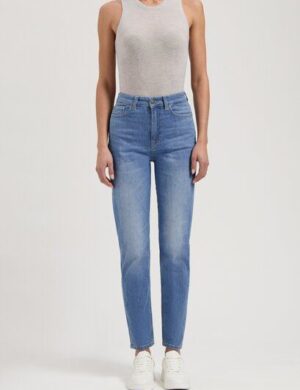 MUD Jeans Damen Jeans Tapered Mams – Old Stone