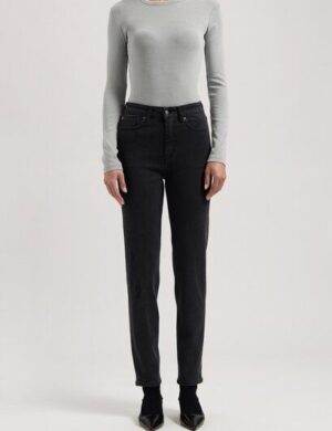 MUD Jeans Damen Jeans Tapered Mams – Stone