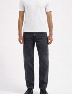 MUD Jeans Herren Jeans Ben Mid Baggy – Black Vintage