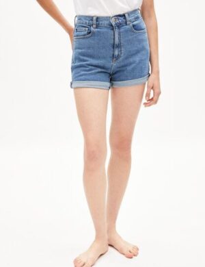 ARMEDANGELS SILVAA HEMP – Damen Jeans Shorts aus Bio-Baumwoll Mix