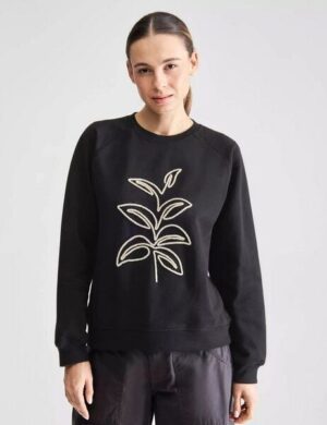 DEDICATED Sweatshirt aus Bio-Baumwolle – Line Art Leaves