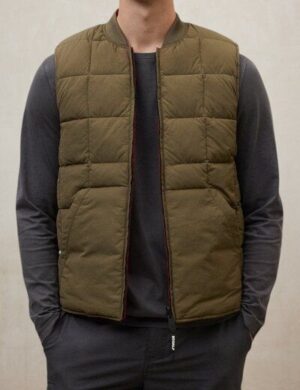 ECOALF Wendeweste LISTER in dunkelgrün und rot