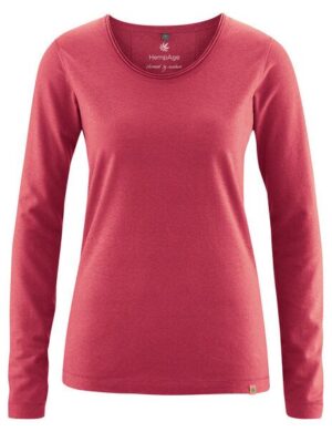 HempAge Damen Langarm-Shirt Lene Hanf/Bio-Baumwolle