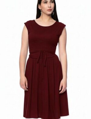 Ingoria SCARLET wendbares Jerseykleid mit separater Kimono-Schärpe in schwarz