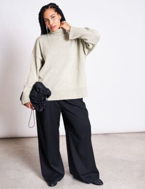 JAN N JUNE Baumwoll Rollkragenpullover MUA GOTS