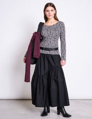 JAN N JUNE Gestufter Maxi Rock ALCA