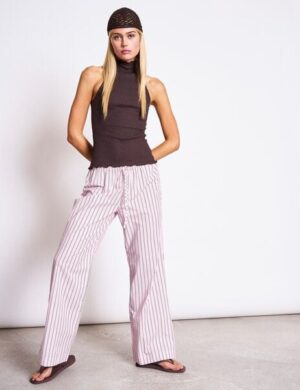 JAN N JUNE Top mit Stehkragen LEPUS GOTS