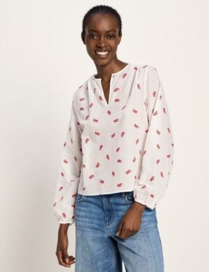 LANIUS Langarmbluse mit Kräuseln