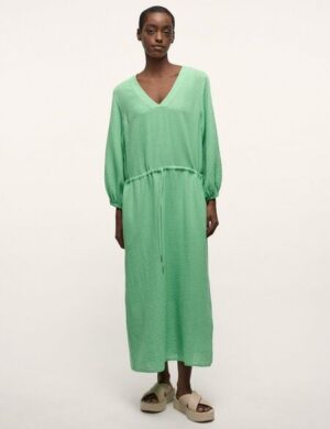 LANIUS Maxikleid mit Struktur aus Bio-Baumwolle