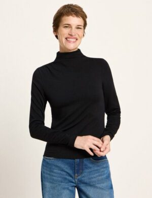 LANIUS Shirt mit Stehkragen aus aus TENCEL und Bio-Baumwolle