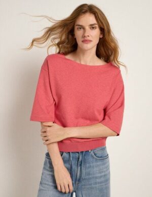 LANIUS Shirt mit überschnittener Schulter aus Hanf und Bio-Baumwolle