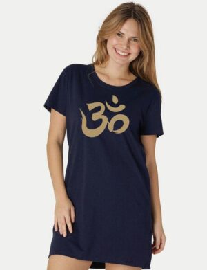 Peaces.bio – handbedruckte Biomode Longshirt Om Damen