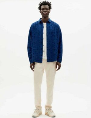 thinking mu Hemd – Haru Big Seersucker – aus Bio-Baumwolle