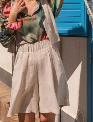 WiDDA berlin Beige Bermuda-Shorts INDI aus Leinen