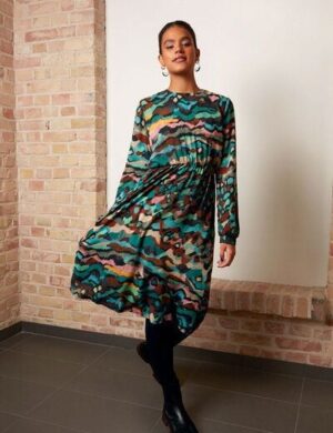 WiDDA berlin Midikleid mit grafischem Muster aus ECOVERO